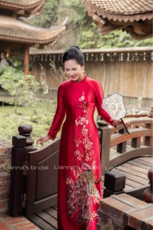 Áo dài mẹ thêu kết cao cấp
