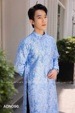 Áo dài nam gấm xanh dương sáng kiotviet 5c0b2c9e5aceed3a7ff2f9187d1d9f19