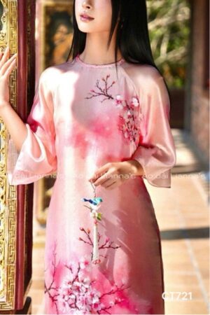 Áo dài cách tan thều hoa sắc Xuân kiotviet 718fd82d5080f3d5a1fa78bf6dea16ec