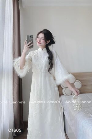 ao dai trang kem tay long vũ kiotviet 7d3c20e63baa45ab34489c9da24b7f3b