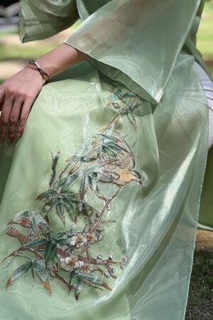 áo dai cách tan Linn xanh cốm thêu kiotviet 84ed1c912c1388ffeba1500266ceb85b