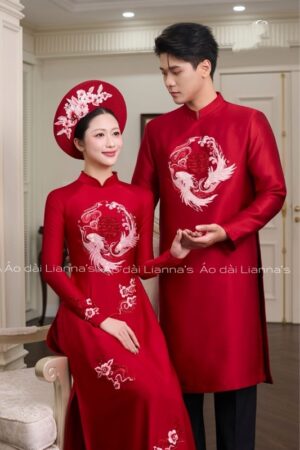 Áo dài cưới đỏ long phụng kiotviet ab9774db0c0d6e93148463512f249a9e