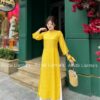 Áo dài suông gấm hoa cúc vàng kiotviet adb385052c3b31e4f4dd90cdf6d2d677
