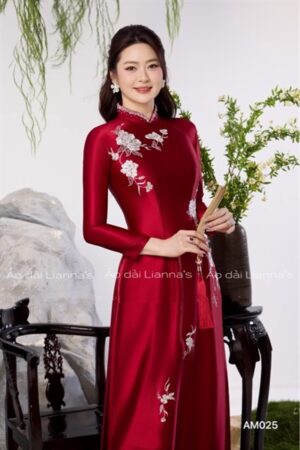Áo dài bà sui cao cấp thêu