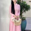 Áo dài truyền thống Hồng gấm lụa hoa cúc kiotviet c59527a28735d3afcb8b6a01f1c27b3f