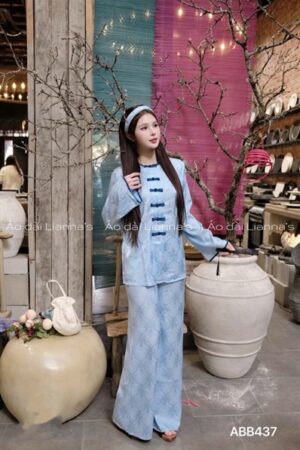 set bà ba gấm chữ thọ xanh kèm cài toc kiotviet efa09162a5fc52eb8131747d081c06c8