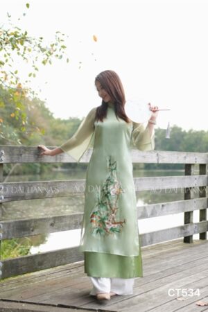 áo dai cách tan Linn xanh cốm thêu kiotviet f41ef2b97c2c4e7979d6c0be92798296