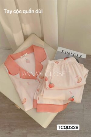 Set lụa đùi cao cấp cam