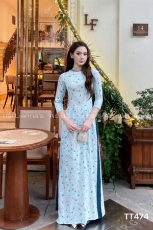 Áo dài hoa nhí quan váy xanh cổ vịt kiotviet fb16ed9c5c45f4c59c2ab1e43930e6e1