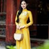 áo dài truyen thong vàng thêu hoa kiotviet fd95eea187bef1656fe0396dc2efadb5