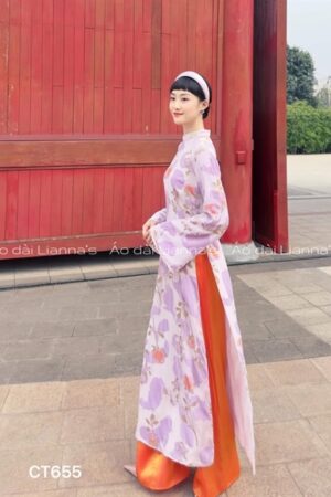 Áo dài suong tím phối hoa tiet nhung kiotviet 2e514f335821138e861e35ceccd78ab4