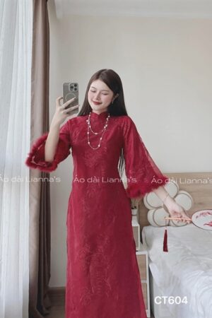 Áo dài CT đỏ đô tay long vũ kiotviet 4dbe18bd01f16e98ff110a4afc33c500