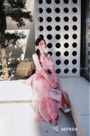 Áo dài thiết ke yếm hong kem khoác lở kiotviet 4fa20e5f0093473b256049172a065bd8