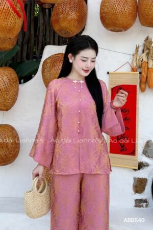 Áo bà ba tằm ánh chữ thọ hồng đỗ kiotviet bf773d8d6feca953b54d6f4c7fe60e9d