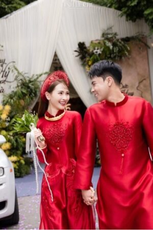 Cặp áo dài cưới song hỷ