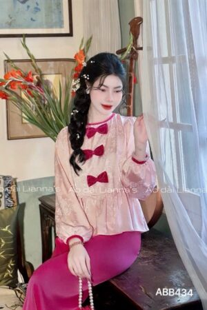 Bà ba baby tơ Hồng nơ nhung