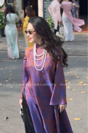 Áo dài suông ánh kim tím hoa ẩn kiotviet 137441c5fd173d11fdbbeeb0146434a3
