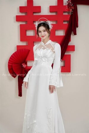 Áo dài trắng thiết kế