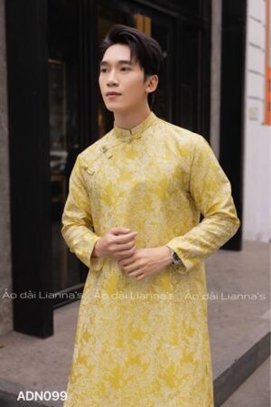 Áo dài nam gấm vàng kiotviet 38bd444930269f21b9c0551a10dfd9f3