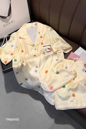 Set Pj 3 món ô vuông vàng kitty