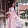 Áo dài suông tơ hoa- Hồng quan hong sen kiotviet 6e51f85efd74c7116a23c1404d806004