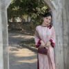 Áo dài cách tan gấm thọ Hồng phối nhung kiotviet cdbfea5ef48cf3b919b9f027af511d84