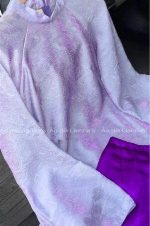 Áo dài suông tằm ánh kim tím lavender kiotviet e656cd2ce4c9f844e690136433aafc02