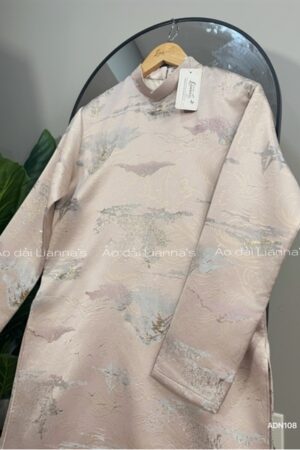 Ao dai nam Hồng paste họa tiết phong cảnh kiotviet 1139ac58c6b1b564f399f8220d811cf0