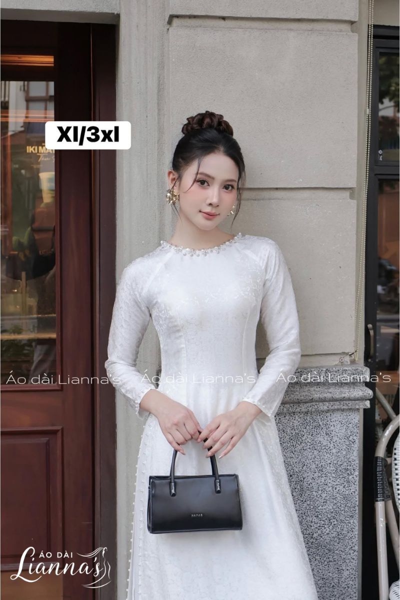 áo dài cưới đặt may online từ Mỹ