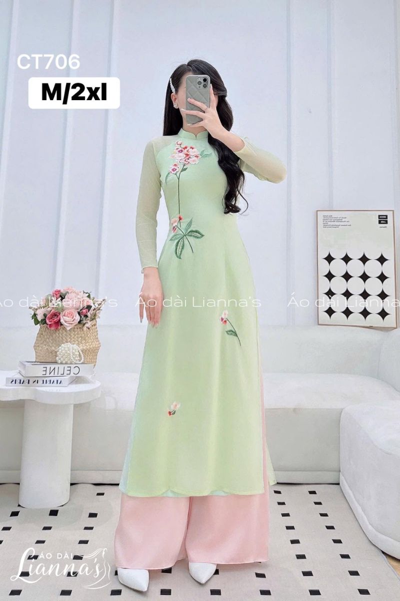 áo dài cưới đặt may online từ Mỹ
