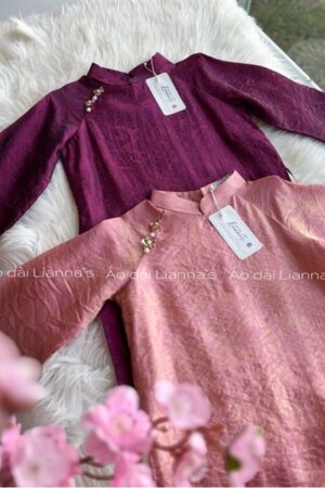 Áo dài bé gái tằm ánh tông tím mận kiotviet 033271b2810c7039f1ef0d6de97564d9