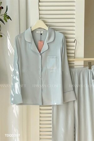 Lụa tay dài quan dai xanh túi chữ