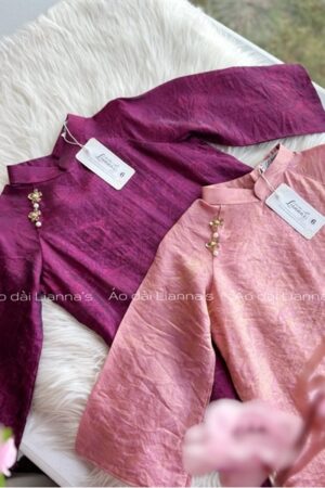 Áo dài bé gái tằm ánh tông tím mận kiotviet 184b879b6ffa0b6d50466ca14e0bbc0b