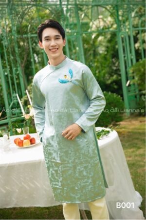 Áo dài nam gia đình Xuân Ngọc