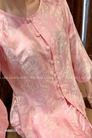 Áo bà ba tơ tằm chữ thọ màu peach kiotviet 3274e4e957ba20ca424a71799f1352ce