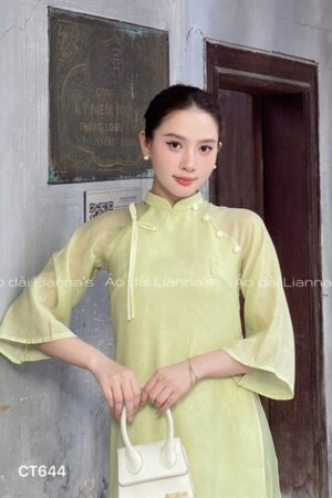 Ao dai suông tơ hoa xanh cốm kiotviet 516045b963eeec16acc9debcaa450ad0