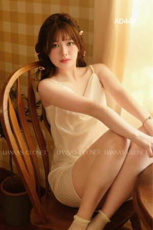 Set lụa 2 day caro trắng