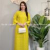 Áo dài suong gam hoa cúc vàng chanh kiotviet 7558499c132fb02e61c104d036ecfd27