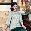 Áo bà ba gấm thọ xanh lá kiotviet 96895e6b236ebf0f5d66d9253ff8146e