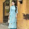 ADCT xanh theu hoa quần xanh cổ vịt kiotviet 9e15a392e1ea10e299a89b457eebb60e