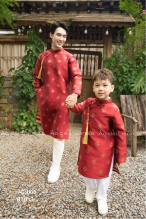 Áo dài bé trai Tết đỏ kiotviet a4f591a8a8c49cf3ecfc99a5b714527b