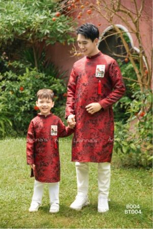 Áo dài gia đình bé trai đỏ bính ngọ kiotviet b0d3befc094f9617f40ade2a9c592745