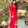 ADCT tơ đỏ theu hoa