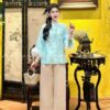 Áo bà ba gấm lá xanh Ngọc tay long vũ kiotviet c9086913bd02dd0ee4d85cf69101e43a