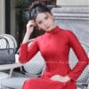Áo dài lụa hà đông đỏ truyền thống kiotviet d79e7a696935508bf59848dae70a8c36