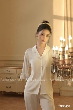 Set lua cao cấp tay ngắn quần dài tay bèo màu trắng kem kiotviet e194035c0896ceb15dd31c1c643d20e8