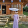 Áo dài Linn tím cổ tròn kiotviet eeeb577a82e027f43d811570a03771fb