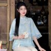Áo bà ba xanh dương ren thêu kiotviet eefa6566576702ebdc3d48f6ee2c9058
