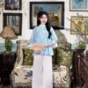 Áo bà ba ren la xanh dương kiotviet f91f6f9438c1d42fcd5517e6349ff673