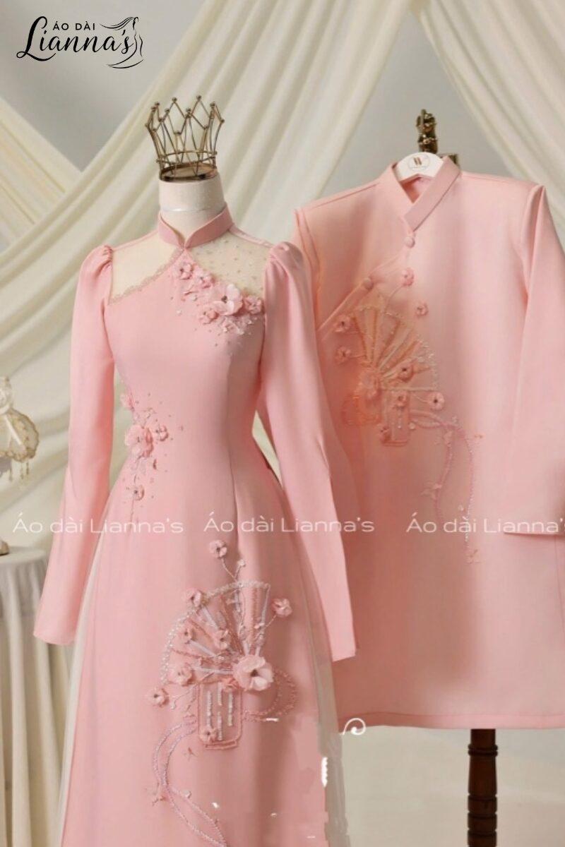ao dai cuoi chu re nam viet tai my 1